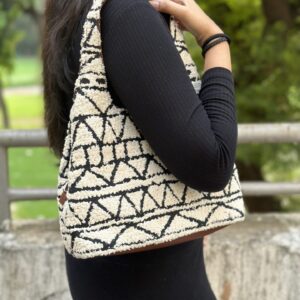 THREE COMPARTMENT SHOULDER BAG
